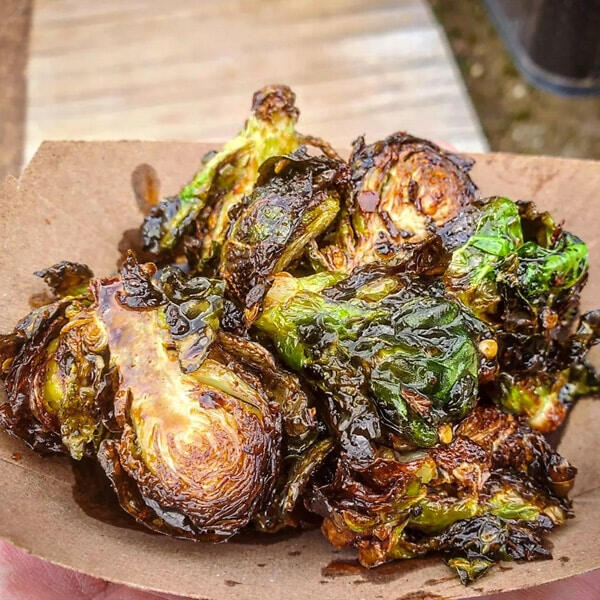 Beautiful roasted brussels sprouts